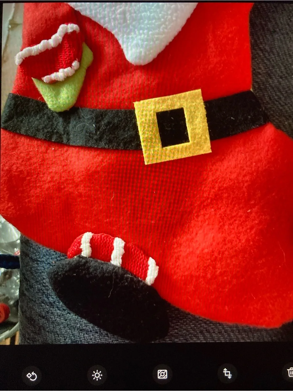 Festive Santa Christmas 3D Stocking - Red & Green Holiday Decor